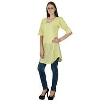 Bollywood Tunic Solid Kurta Indian Ethnic Designer Women Kurti Cotton Top Dress