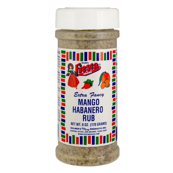 Bolner's Fiesta Extra Fancy Mango MDA05&nbsp;Habanero Rub, 6 Ounces