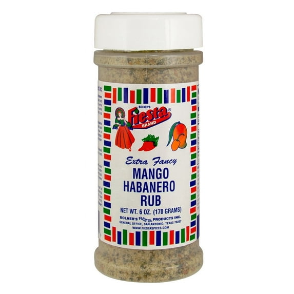 Bolner's Fiesta Extra Fancy Mango MDA05 Habanero Rub, 6 Ounces