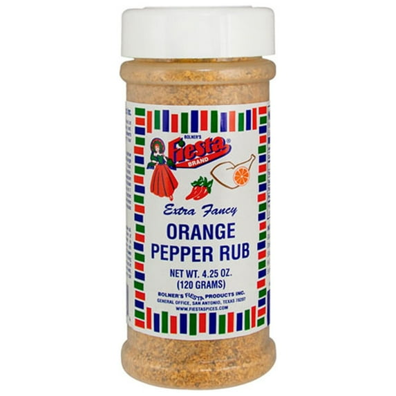 Bolner's Fiesta Extra Fancy TMA3 Orange Pepper Rub 4.25oz