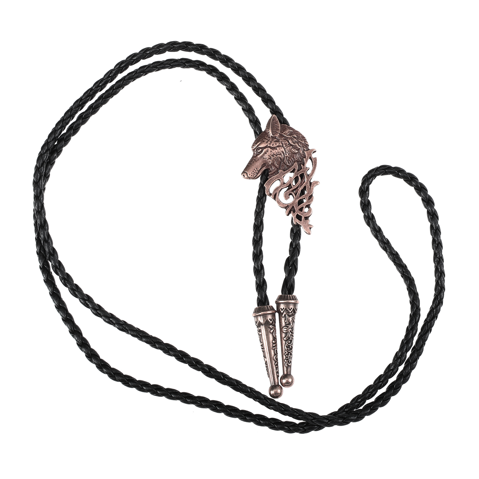 Bolo Tie Necktie Western Cowboy Agate Ties Necklace Wolf Men Tie Mens