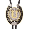 thumbnail image 1 of Bolo Tie for Men- Golden Initial Letter ABCDMJR to Z Western Cowboy Bolo Tie for Women, 1 of 12