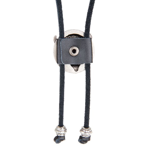 Bolo Tie for Men Head Bolo Ties Handmade Leather Rope Long Necklace Sweater Chain Shirt Bolo Tie