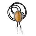 thumbnail image 1 of Bolo Tie with Natural Tiger Eye Stone Handmade Bolo Tie for Men, 1 of 6