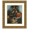 thumbnail image 1 of Bolognese School 12x14 Gold Ornate Wood Frame and Double Matted Museum Art Print Titled - The Nativity (17th Century), 1 of 4