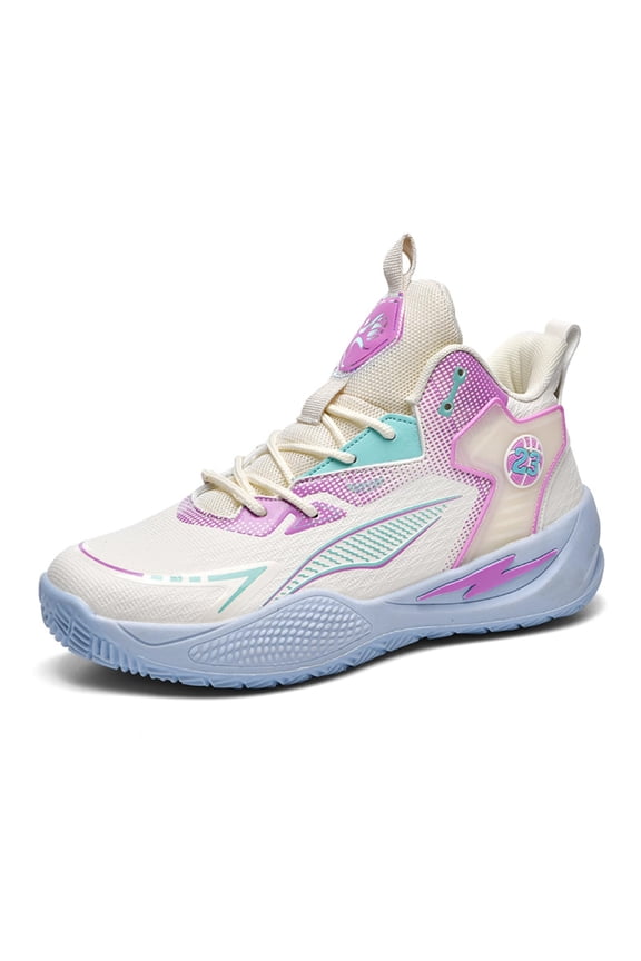 Durable High - top Basketball Shoes for Men/Women with Stylish Color - blocking Design