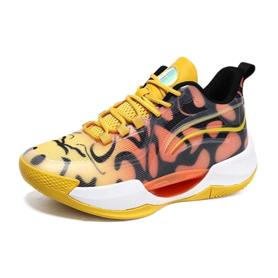 Bolognifi Fashion Men's Shoes Basketball Sports Training Sneakers Running Fans - YELLOW_5.5