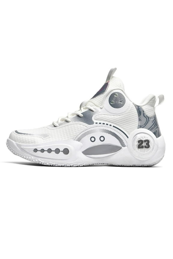 Men's High-Top Basketball Shoes Breathable Mesh, Cushioned Midsole, Textured Grip Outsole