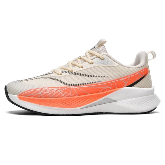 Bolognifi Men's Sports Shoes Training Running Fans - ORANGE/WHITE_11