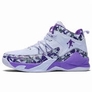 Bolognifi Unisex Basketball Shoes High Top Mesh High Top Training Anti Slip Sports Shoes