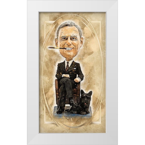 Bolokofsky, Ronald 10x14 White Modern Wood Framed Museum Art Print Titled - FDR