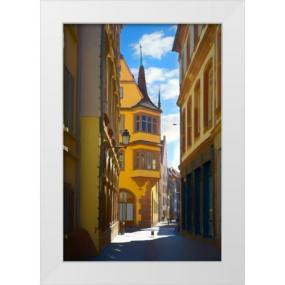 Bolokofsky, Ronald 11x14 White Modern Wood Framed Museum Art Print Titled - Narrow Streets of France