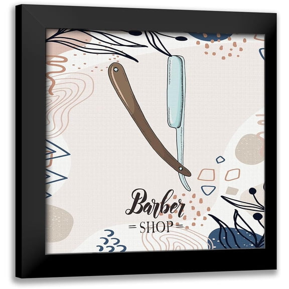 Bolokofsky, Ronald 12x12 Black Modern Framed Museum Art Print Titled - Barber Shop 51