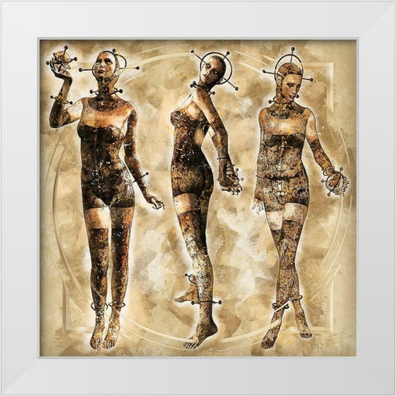 Bolokofsky, Ronald 12x12 White Modern Wood Framed Museum Art Print Titled - Gaging the Curves