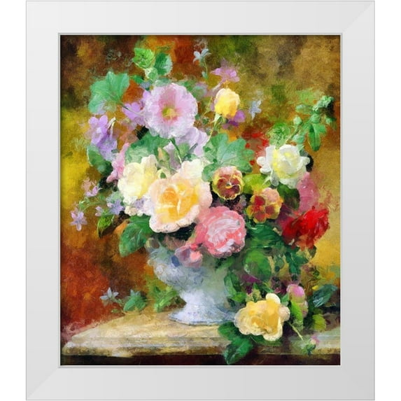 Bolokofsky, Ronald 12x13 White Modern Wood Framed Museum Art Print Titled - Fresh Garden Flowers