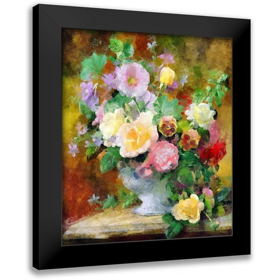 Bolokofsky, Ronald 12x14 Black Modern Framed Museum Art Print Titled - Fresh Garden Flowers