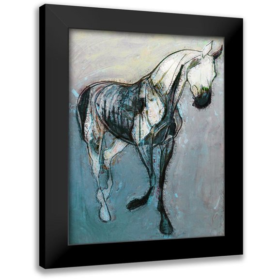 Bolokofsky, Ronald 12x14 Black Modern Framed Museum Art Print Titled - Horse Dance II
