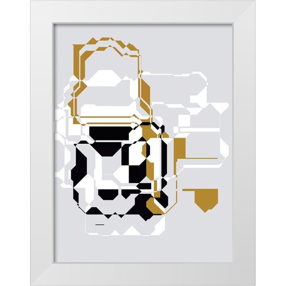 Bolokofsky, Ronald 12x14 White Modern Wood Framed Museum Art Print Titled - Inner Dimensions III
