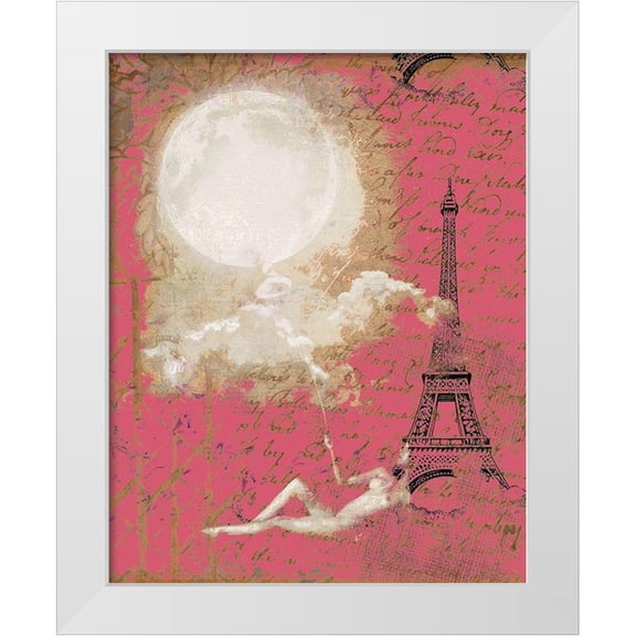 Bolokofsky, Ronald 12x14 White Modern Wood Framed Museum Art Print Titled - Moon On A String