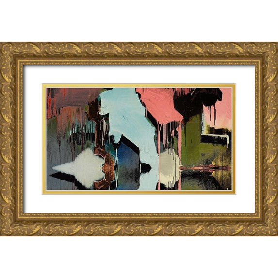 Bolokofsky, Ronald 14x10 Gold Ornate Wood Framed with Double Matting Museum Art Print Titled - Drip I
