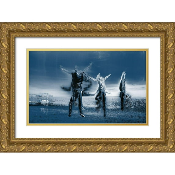 Bolokofsky, Ronald 14x10 Gold Ornate Wood Framed with Double Matting Museum Art Print Titled - Jump For Joy