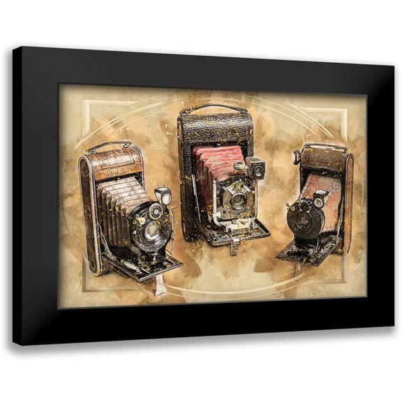 Bolokofsky, Ronald 14x11 Black Modern Framed Museum Art Print Titled - Retro Cameras