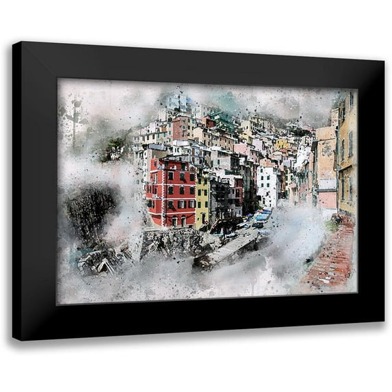 Bolokofsky, Ronald 14x11 Black Modern Framed Museum Art Print Titled - Riomaggiore
