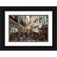 thumbnail image 1 of Bolokofsky, Ronald 14x11 Black Ornate Wood Framed with Double Matting Museum Art Print Titled - Toledo Street Shops, 1 of 4