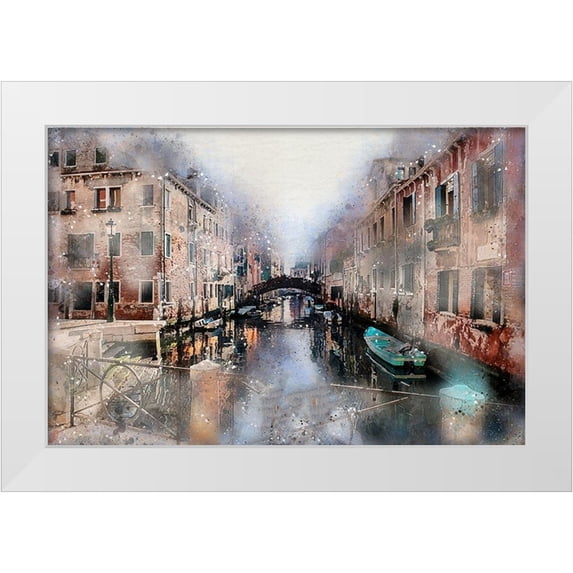 Bolokofsky, Ronald 14x11 White Modern Wood Framed Museum Art Print Titled - Afternoon in Venice I