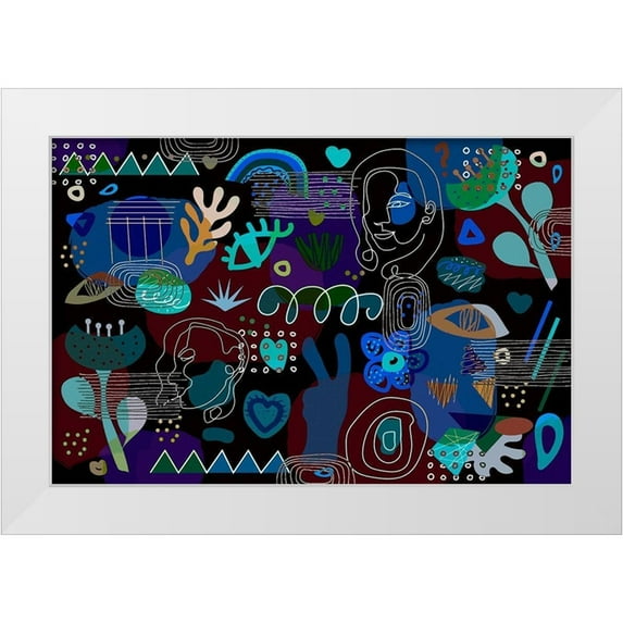 Bolokofsky, Ronald 14x11 White Modern Wood Framed Museum Art Print Titled - Mid Century Shapes 62
