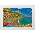 thumbnail image 1 of Bolokofsky, Ronald 14x11 White Modern Wood Framed Museum Art Print Titled - Positano Beach I, 1 of 4