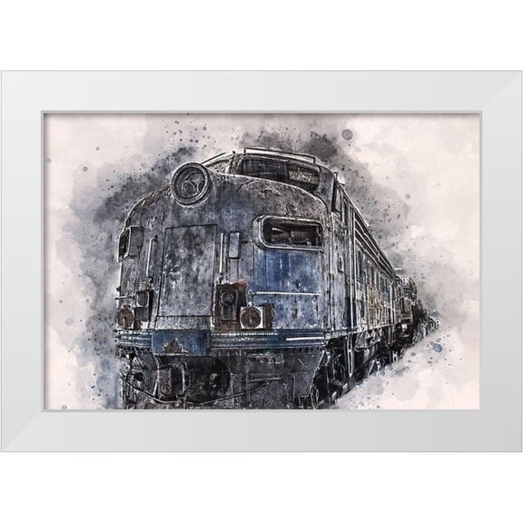 Bolokofsky, Ronald 14x11 White Modern Wood Framed Museum Art Print Titled - Train