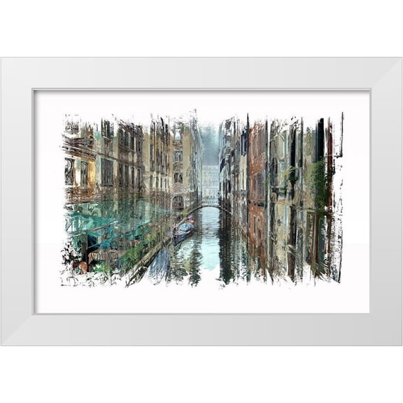 Bolokofsky, Ronald 14x11 White Modern Wood Framed Museum Art Print Titled - Venice Cafe I