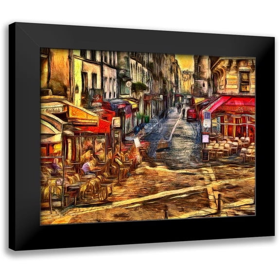 Bolokofsky, Ronald 14x12 Black Modern Framed Museum Art Print Titled - Breakfast In Paris