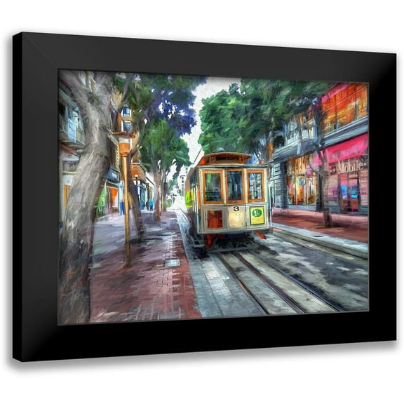 Bolokofsky, Ronald 14x12 Black Modern Framed Museum Art Print Titled - SF Cable Car
