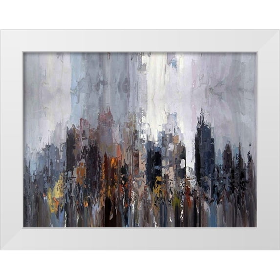 Bolokofsky, Ronald 14x12 White Modern Wood Framed Museum Art Print Titled - Metro Skyline