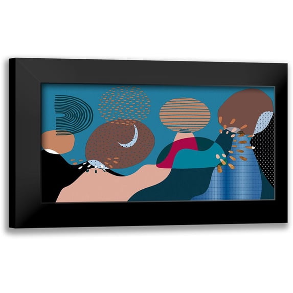 Bolokofsky, Ronald 14x9 Black Modern Framed Museum Art Print Titled - Mid Century Shapes 833
