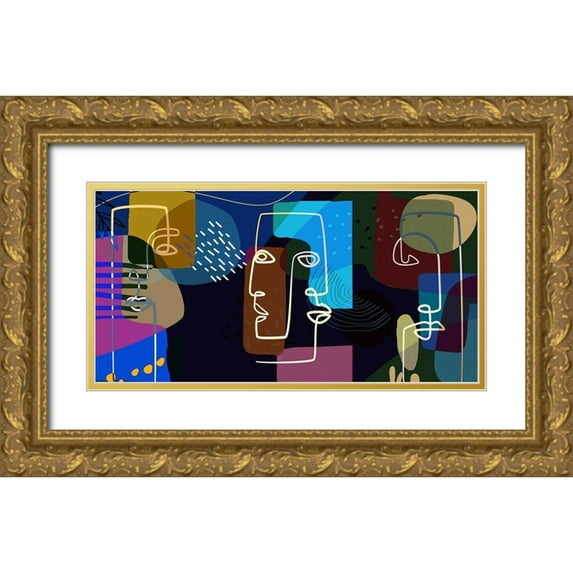Bolokofsky, Ronald 14x9 Gold Ornate Wood Framed with Double Matting Museum Art Print Titled - Modern Man 34