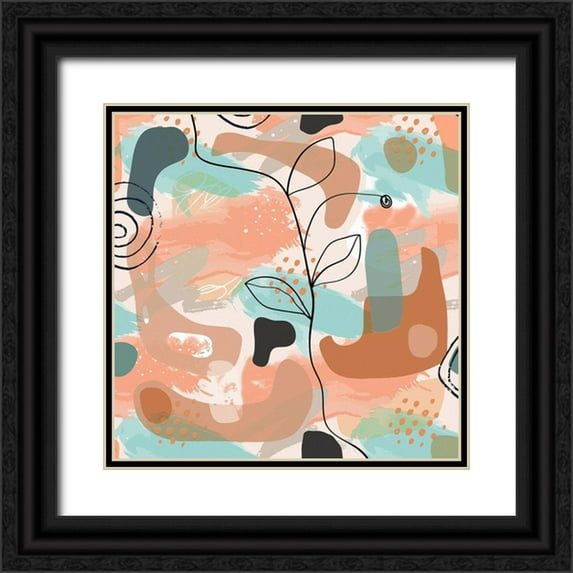 Bolokofsky, Ronald 15x15 Black Ornate Wood Framed with Double Matting Museum Art Print Titled - Organic Shapes 243