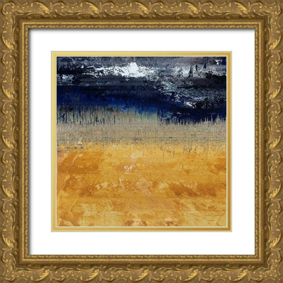 Bolokofsky, Ronald 15x15 Gold Ornate Wood Framed with Double Matting Museum Art Print Titled - Prairie Night