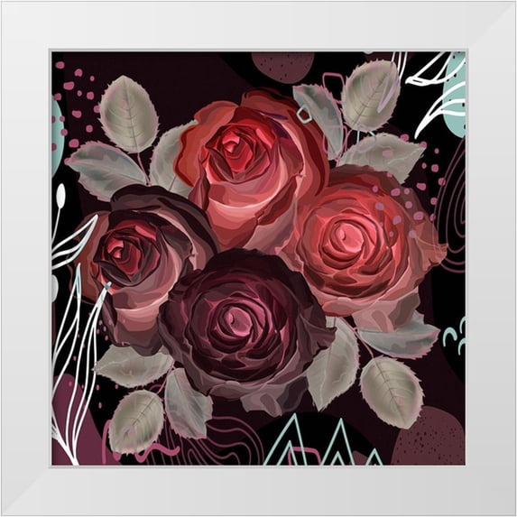 Bolokofsky, Ronald 15x15 White Modern Wood Framed Museum Art Print Titled - Garden Silk 481