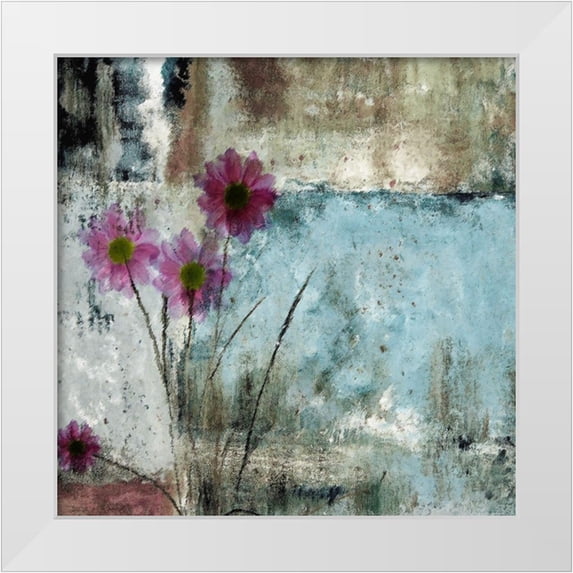 Bolokofsky, Ronald 15x15 White Modern Wood Framed Museum Art Print Titled - Pastel Daisys II