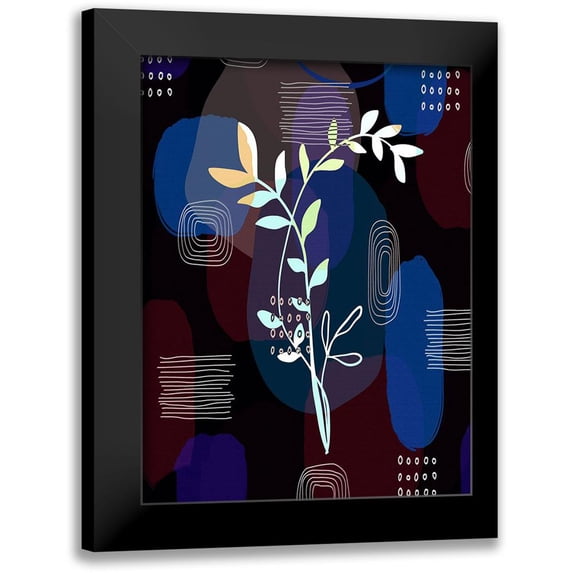 Bolokofsky, Ronald 15x18 Black Modern Framed Museum Art Print Titled - Botanical Abstract 433