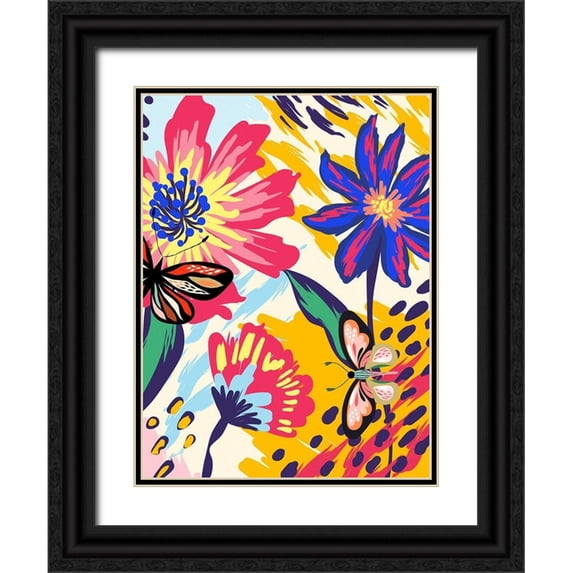 Bolokofsky, Ronald 15x18 Black Ornate Wood Framed with Double Matting Museum Art Print Titled - Boho Garden 276