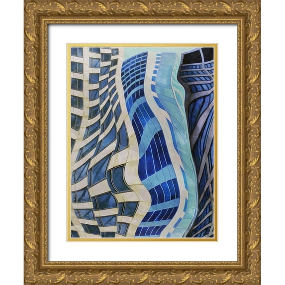 Bolokofsky, Ronald 15x18 Gold Ornate Wood Framed with Double Matting Museum Art Print Titled - City Scrapers II