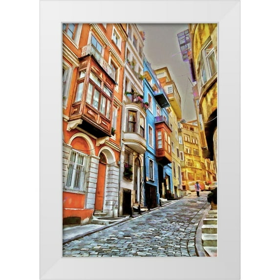 Bolokofsky, Ronald 17x24 White Modern Wood Framed Museum Art Print Titled - Stone Street