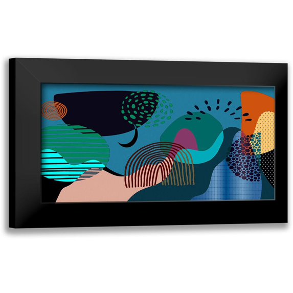 Bolokofsky, Ronald 18x11 Black Modern Framed Museum Art Print Titled - Mid Century Shapes 832