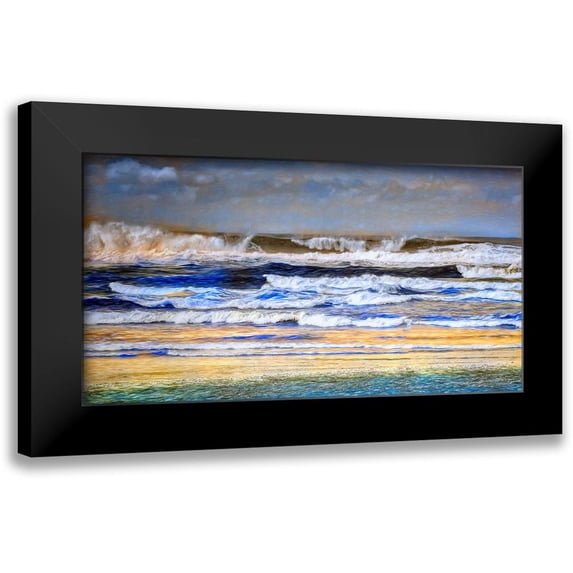 Bolokofsky, Ronald 18x11 Black Modern Framed Museum Art Print Titled - Rushing Waves I