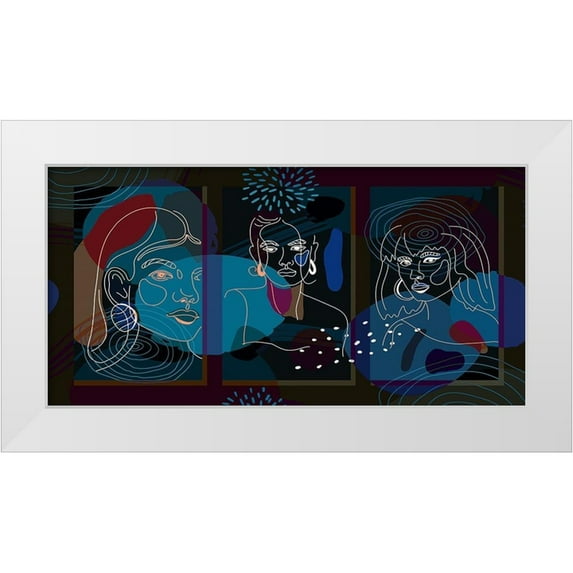 Bolokofsky, Ronald 18x11 White Modern Wood Framed Museum Art Print Titled - Mid Century Women 129