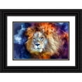thumbnail image 1 of Bolokofsky, Ronald 18x13 Black Ornate Wood Framed with Double Matting Museum Art Print Titled - Watercolor Lion II, 1 of 4